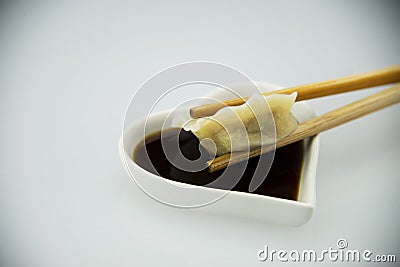 Asian Chinese traditional pasta Boiled dumplings, Stock Photo