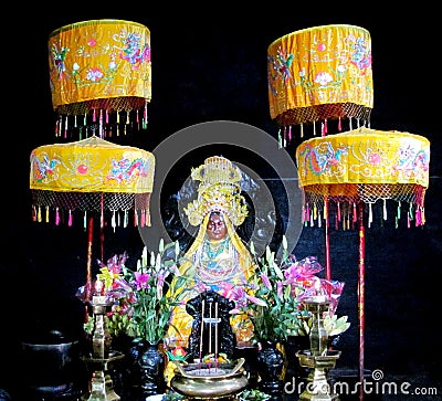 Asian colorful mythological statue Stock Photo