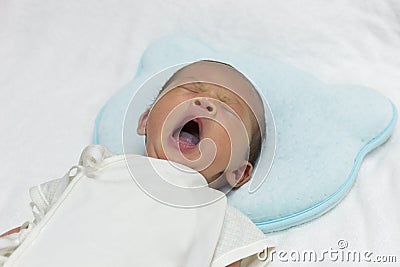 Asian cute new born baby. Stock Photo