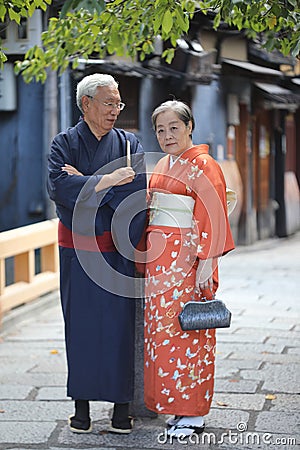 Asian elderly couple, old people Editorial Stock Photo