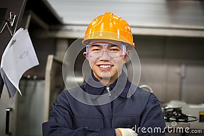 Asian engineer Stock Photo