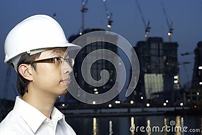 Asian engineer Stock Photo