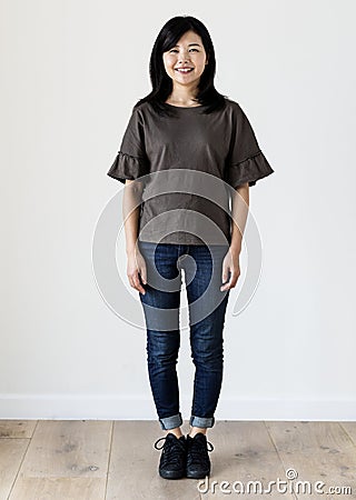 Asian ethnicity woman portrait shoot in a studio Stock Photo