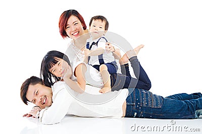 Asian family Stock Photo