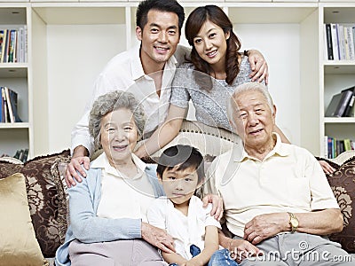 Asian family Stock Photo