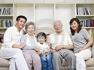 Asian family Stock Photo