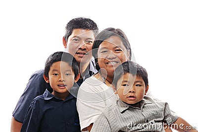 Asian Family Smiling Stock Photo