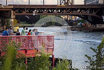 Asian family wearing mask at an outdoor park Editorial Stock Photo