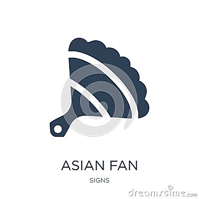 asian fan icon in trendy design style. asian fan icon isolated on white background. asian fan vector icon simple and modern flat Vector Illustration