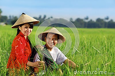 Asian farmer Stock Photo