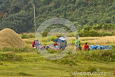 Asian farmer working poor asian people,countryside laos. Editorial Stock Photo