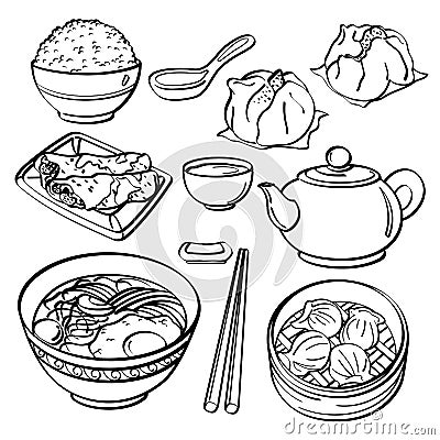 Asian food Collection Stock Photo