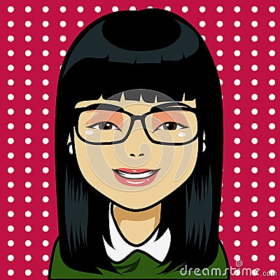 Asian Girl Cartoon Stock Vector - Image: 42012649