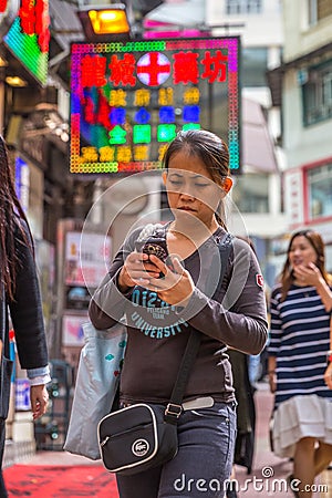 Asian girl shopping Editorial Stock Photo