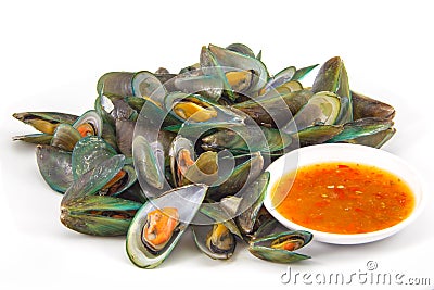 Asian green mussel Stock Photo