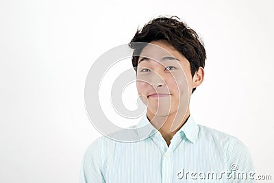 Asian handsome male student Stock Photo