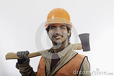 Asian Hard Hat Worker Stock Image | CartoonDealer.com #18698791