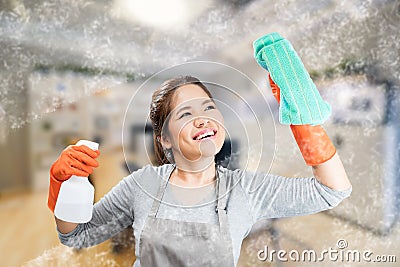 Asian housewife Stock Photo