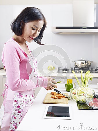 Asian housewife Stock Photo