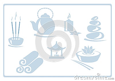 Asian icons Vector Illustration