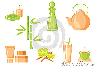 Asian icons Vector Illustration