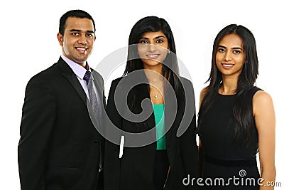 Asian Indian businessmen and businesswoman in group Stock Photo