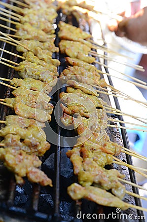 Asian kebab satay Stock Photo