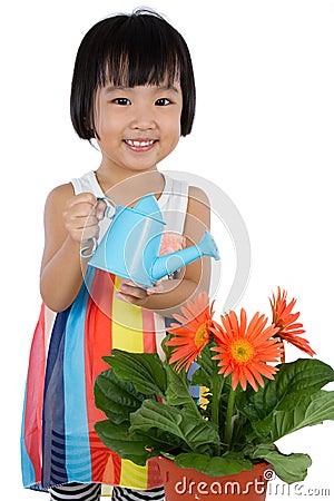 https://thumbs.dreamstime.com/x/asian-little-chinese-girl-watering-flower-isolated-white-background-68769846.jpg