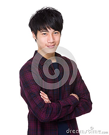 Asian male in casual Stock Photo