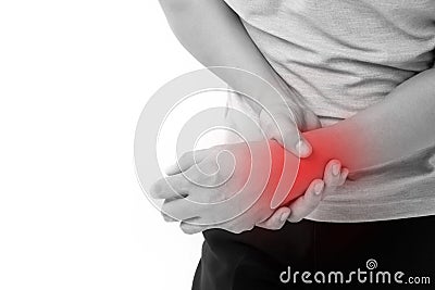 Man suffering from wrist joint pain Stock Photo