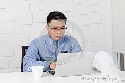 Asian man working Stock Photo