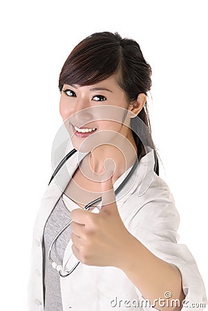 Asian medical doctor woman Stock Photo