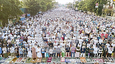 Asian Muslim during Eid Al Fitr prayer Editorial Stock Photo