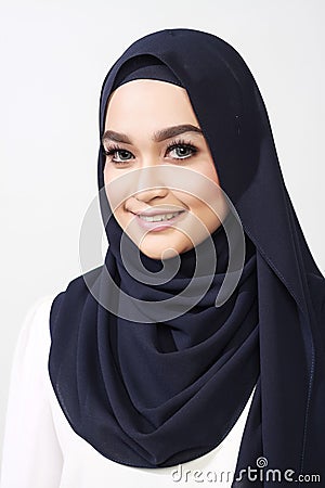 Asian muslimah woman expression Stock Photo