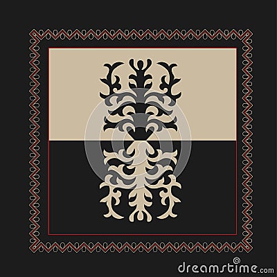 Asian ornaments collection. Historically ornamental of nomadic people. Vector Illustration