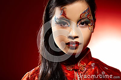 Asian Plastic Doll Stock Photo