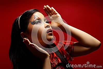 Asian Plastic Doll Stock Photo