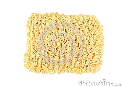 Asian ramen instant noodles isolated on white background Stock Photo