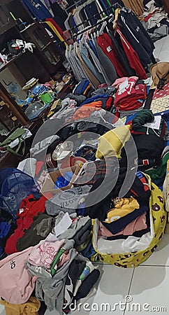 asian shirt sweater background laundry Editorial Stock Photo