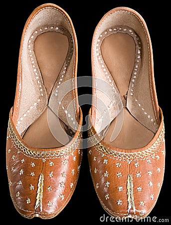 Asian shoes clipping path. Stock Photo