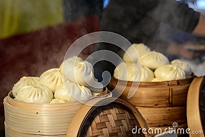 Asian steamed buns Stock Photo