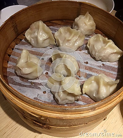 Asian Steamed Dumplings Stock Photo