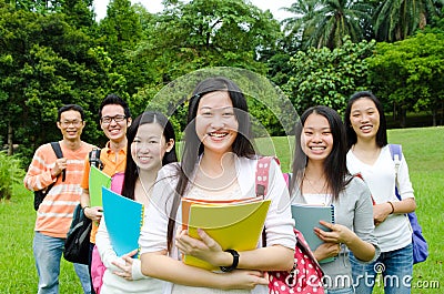 Asian students Stock Photo