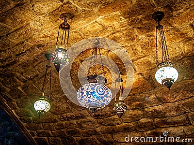 Asian style ancient chandelier Stock Photo