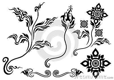 Asian style flower Stock Photo