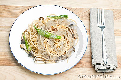 Asian style pasta Stock Photo