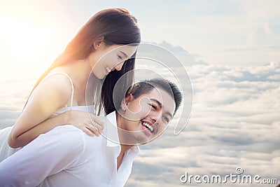 Asian sweet couple Stock Photo