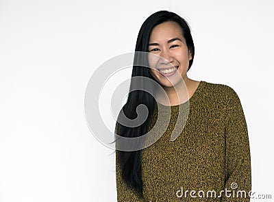 Asian Woman Beautiful Look Concept Stock Photo