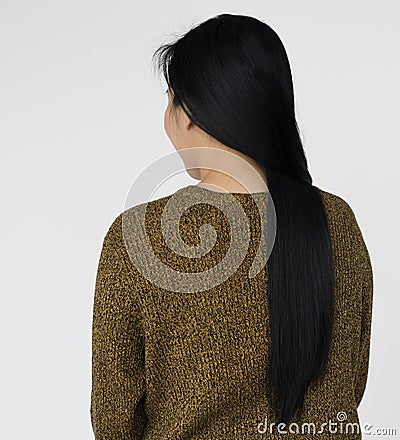 Asian Woman Beautiful Look Concept Stock Photo