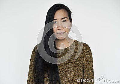 Asian Woman Beautiful Look Concept Stock Photo